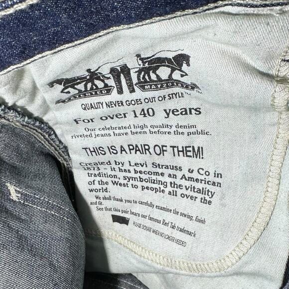 Levi’s Carpenter Jeans Big & Tall Dark Wash Men’s Size 34x38 - Picture 7 of 7